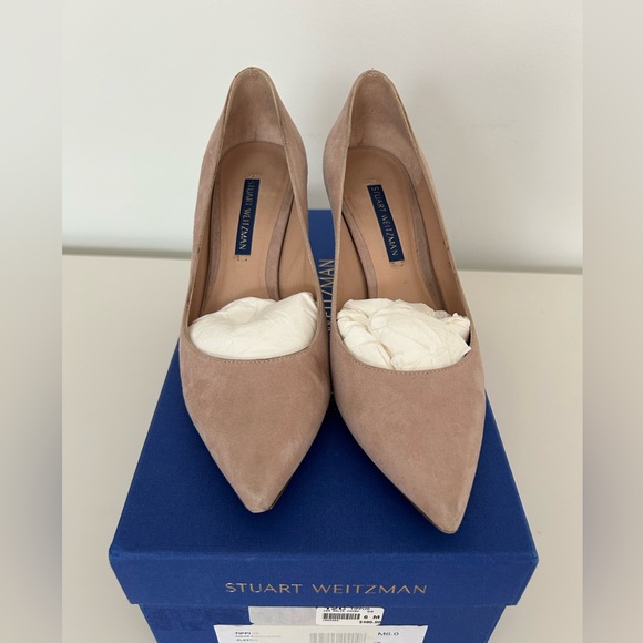 Stuart Weitzman Blush Suede Heels - Picture 3 of 7